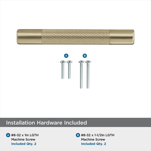 Amerock Bronx 3 in & 3-3/4 in 76mm & 96 mm Center-to-Center Golden Champagne Cabinet Pull - BP36557BBZ
