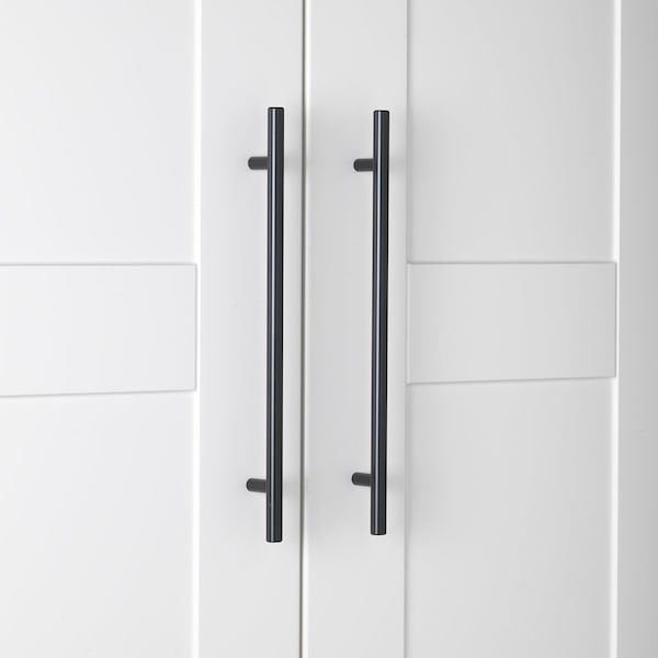 Gliderite Hardware 9 in. Center to Center Matte Black Solid Steel Bar Pull - 5012-228-MB - 5012-228-MB-1