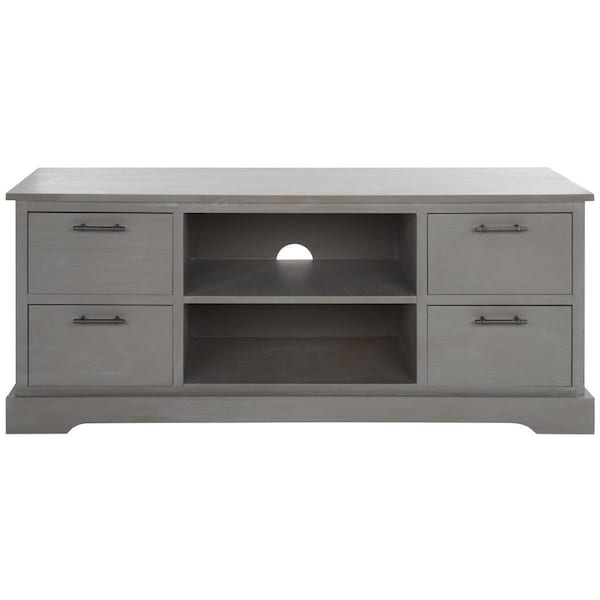 Safavieh 47.3 x 15.8 x 20 in. Filbert 4 Drawer Media Stand, White & Wash Grey - MED5705D
