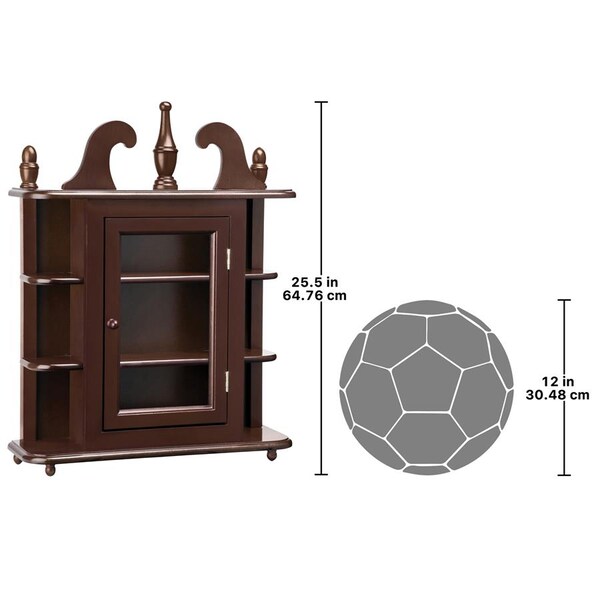 Design Toscano Savile Row Hardwood Wall Curio Display Cabinet - BN5015