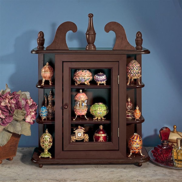 Design Toscano Savile Row Hardwood Wall Curio Display Cabinet - BN5015