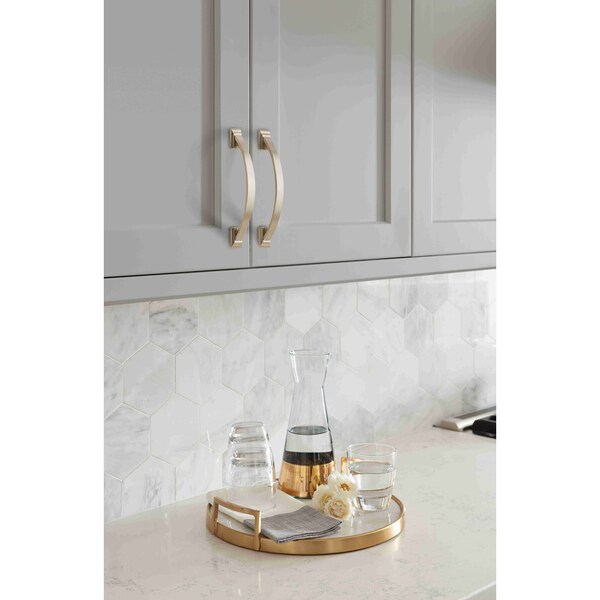 Amerock Candler 3-3/4 in 96 mm Center-to-Center Satin Nickel Cabinet Pull - BP29355G10