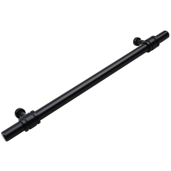 Gliderite Hardware 7-5/8 in. Center to Center Matte Black Barrel Ring Bar Pull - 4340-192-MB, 10PK - 4340-192-MB-10