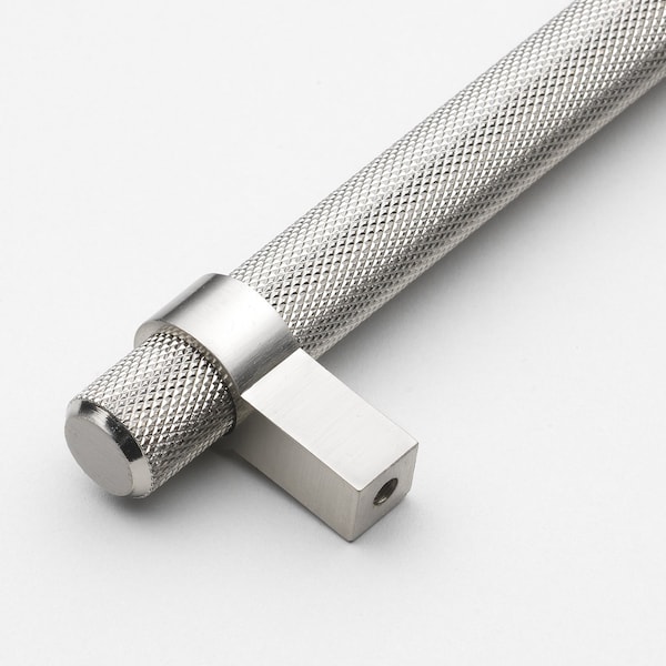 Gliderite Hardware 3-3/4 in. Center to Center Knurled Steel Bar Pull - 8006-96-SS, 5PK - 8006-96-SS-5