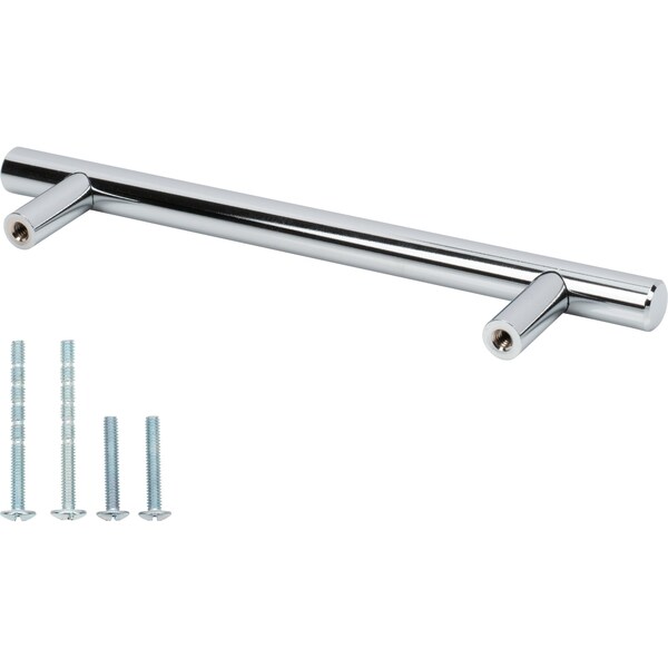 Designperfect 5-1/16'' Center-to-Center Bar Pull, Polished Chrome - DPA-T204PC