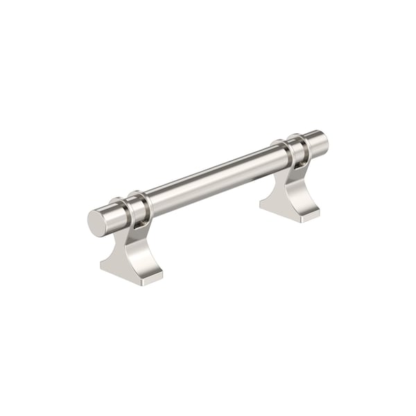 Amerock Davenport 3-3/4 inch 96mm Center-to-Center Polished Nickel Cabinet Pull - BP36605PN