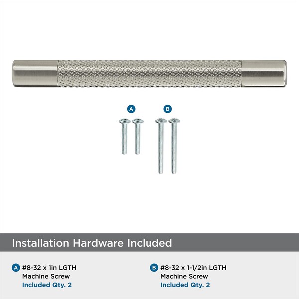 Amerock Bronx 5-1/16 in 128 mm Center-to-Center Satin Nickel Cabinet Pull - BP36558G10