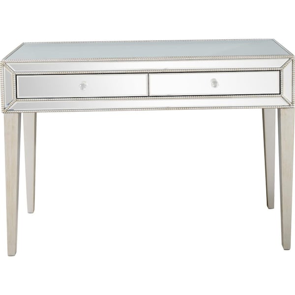 Gfancy Fixtures 32.8 x 48 x 16.8 in. Silver Beaded Console Table - GF3670211