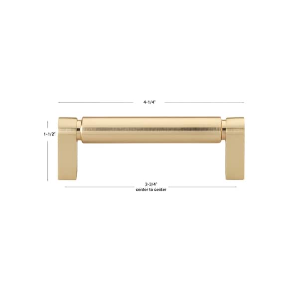 Gliderite Hardware 3-3/4 in. Center to Center Smooth Bar Pull - 4787-96-CHPG, 5PK - 4787-96-CHPG-5
