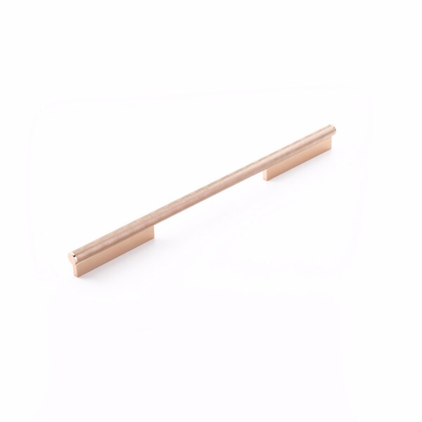 Schaub 8in Center to Center Modo Cabinet Pull Polished Rose Gold Finish - 1203-PRG