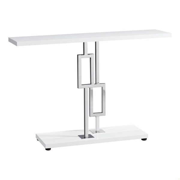 Homeroots 32 in. Particle Board & Chrome Metal Accent Table - 333134