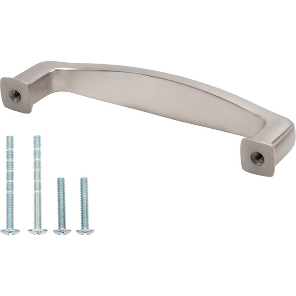 Designperfect 3-3/4'' Center-to-Center Handle Pull, Brushed Satin Nickel - DPA-S873SNB