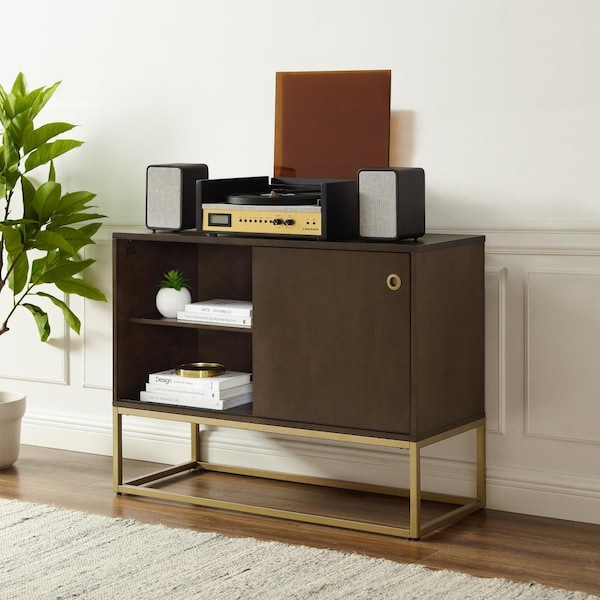 Clean Choice 30 x 40 x 15.75 in. Media Console Table, Dark Brown - CL3294455