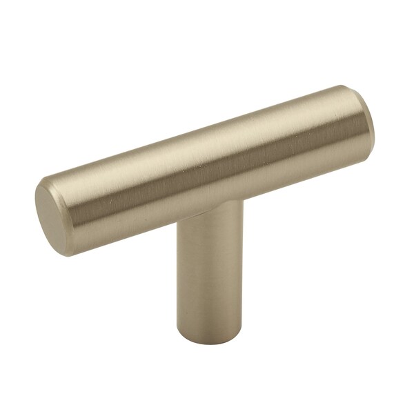 Amerock Bar Pulls 1-15/16 in 49 mm Length Golden Champagne Cabinet Knob, 10PK - 10BX19009BBZ