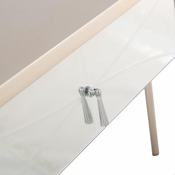 Homeroots 31.2 x 48 x 16.8 in. Champagne Finish Console Table - 396816