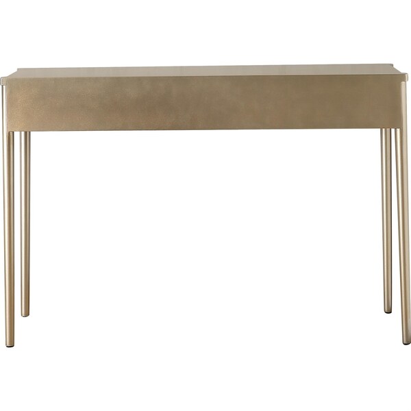 Homeroots 31.2 x 48 x 16.8 in. Champagne Finish Console Table - 396816
