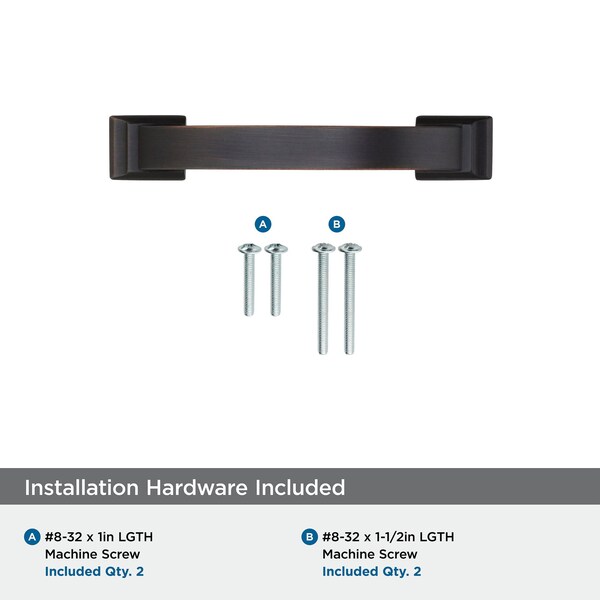 Amerock Candler 3 in 76 mm Center-to-Center Oil-Rubbed Bronze Cabinet Pull, 10PK - 10PK29349ORB