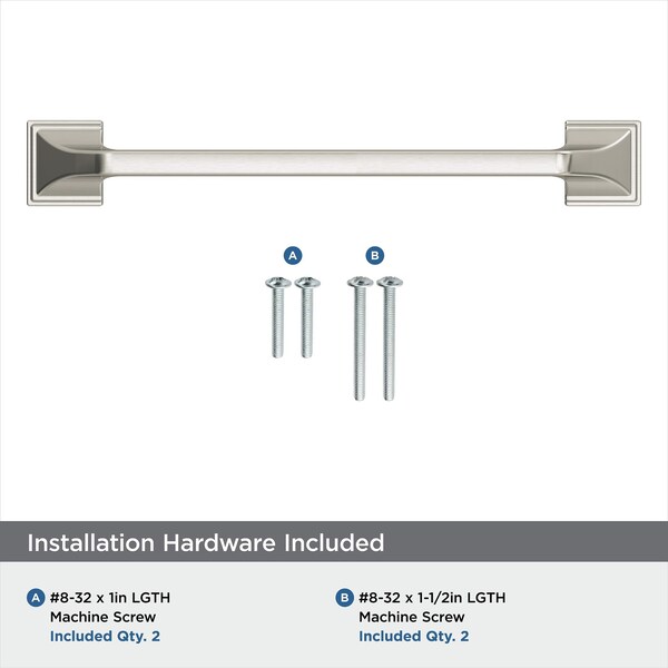 Amerock Exceed 6-5/16 in 160 mm Center-to-Center Satin Nickel Cabinet Pull - BP36883G10