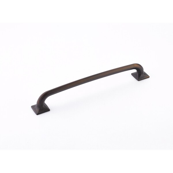 Schaub 8in Center to Center Northport Square Cabinet Pull Ancient Bronze Finish - 217-ABZ