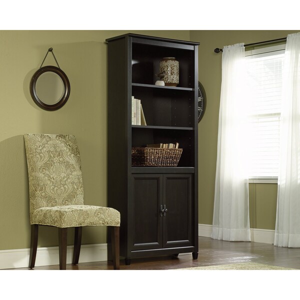 Sauder Edge Water Library With Doors Esb , Three adjustable shelves for flexible storage options - 409046