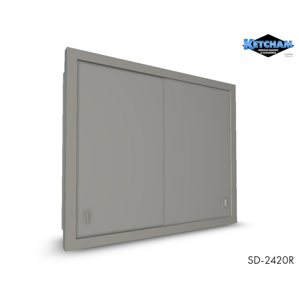 Ketcham 24" x 20" Recessed Mounted Polished Edge Sliding Door Medicine Cabinet - SD-2420R