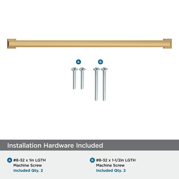 Amerock Appoint 12-5/8 inch 320mm Center-to-Center Champagne Bronze Cabinet Pull - BP37362CZ