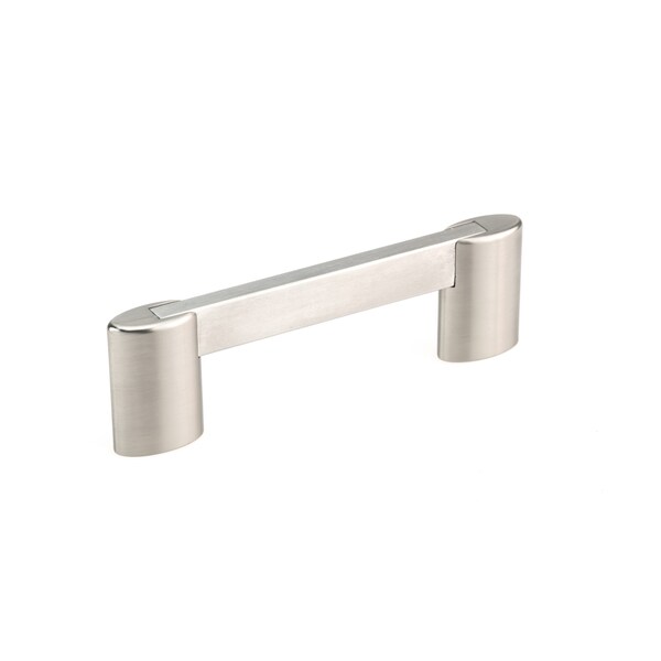 Richelieu 3-3/4 in. (96 mm) Center-to-Center Brushed Nickel Contemporary Drawer Pull - BP872896195