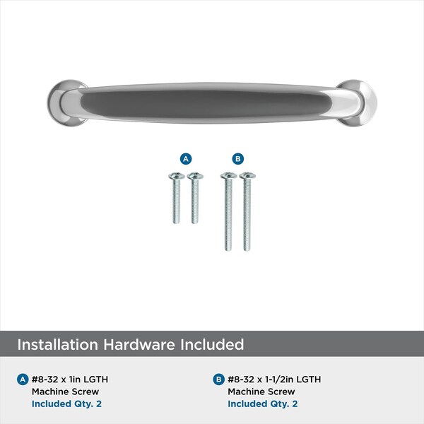 Amerock Renown 3-3/4 in 96 mm Center-to-Center Polished Chrome Cabinet Pull - BP3679426