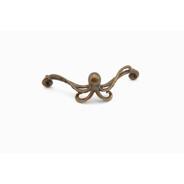 Schaub 4-1/4in Center to Center Symphony Nature Octopus Cabinet Pull Estate Dover Finish - 918-ED