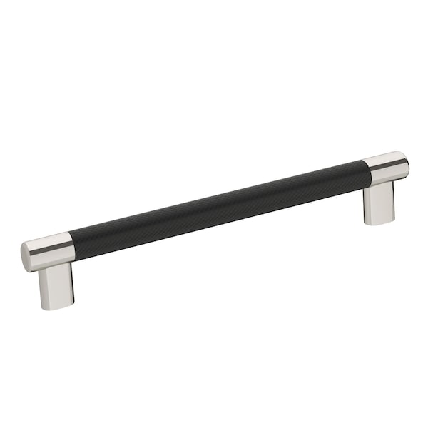 Amerock Esquire 8 in 203 mm Center-to-Center Polished Nickel/Black Bronze Cabinet Pull - BP36562PNBBR