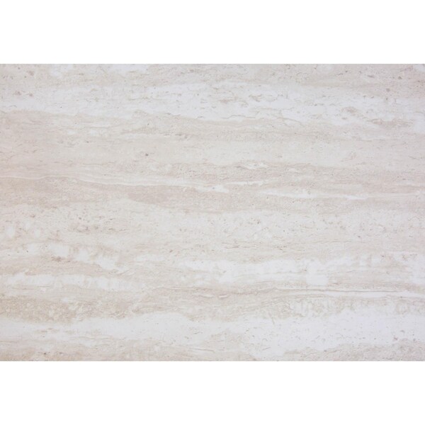 Homeroots 24 in. Beige Marble Particle BoardMDF & Gold Metal Accent Table - 333229