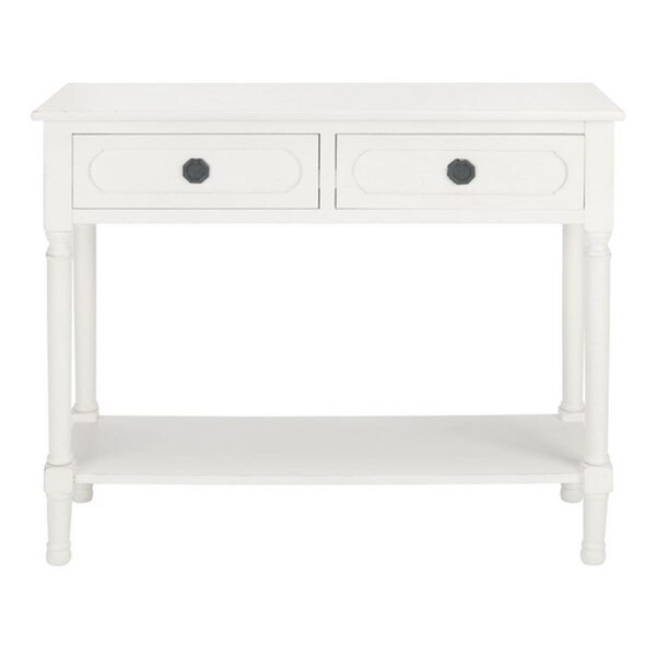 Safavieh Allura 2 Drawer Console Table, Distressed & White - CNS5725A