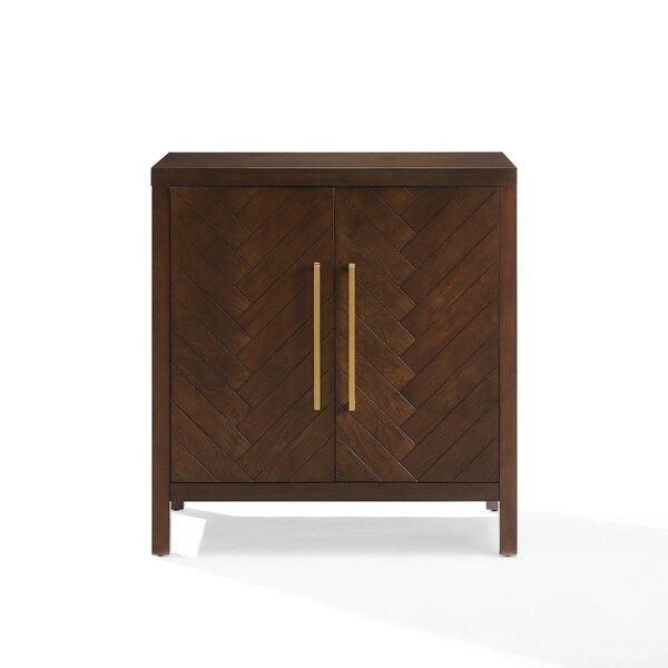 Crosley Furniture 32.25 x 30.25 x 14.5 in. Darcy Accent Cabinet, Dark Brown - CF3124-BR