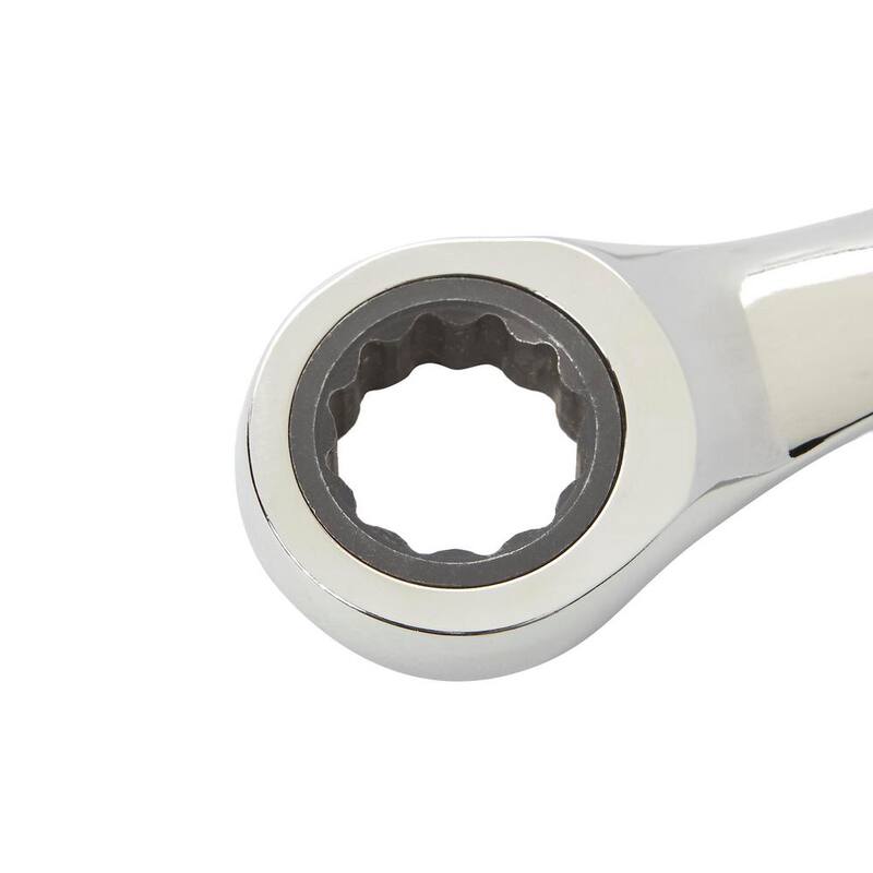 Husky 9/16 in. 12-Point SAE Ratcheting Combination Wrench - HRW916