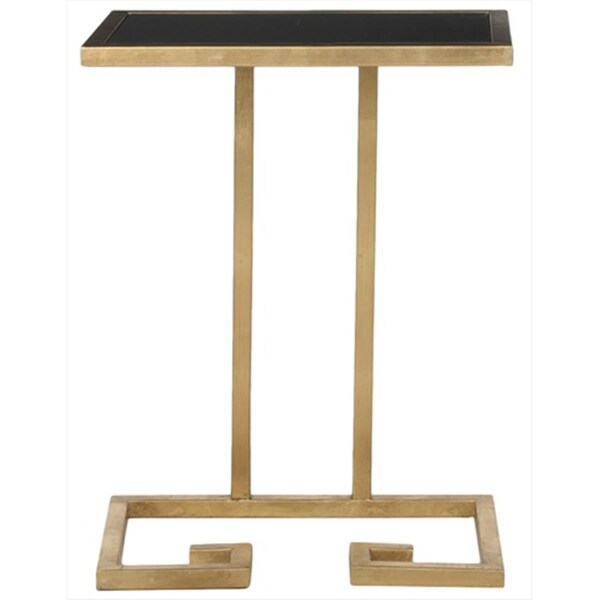 Safavieh Ormond Accent Table Gold And White Glass Top - FOX2530A
