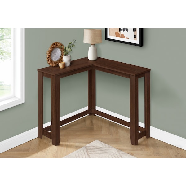 Monarch Specialties Accent Table, Console, Entryway, Narrow, Corner, Living Room, Bedroom, Brown Laminate, Contemporary - I 3661