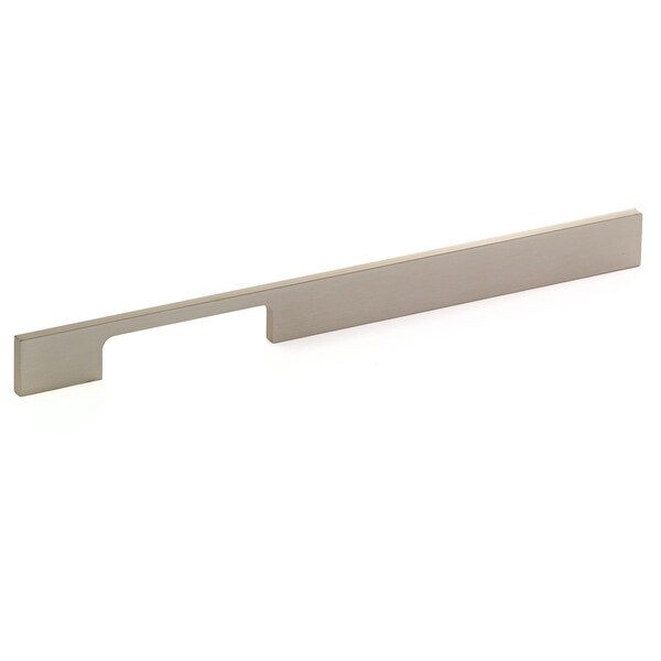 Richelieu 10-1/16 in. (256 mm) Center-to-Center Brushed Nickel Contemporary Drawer Pull - BP720256195