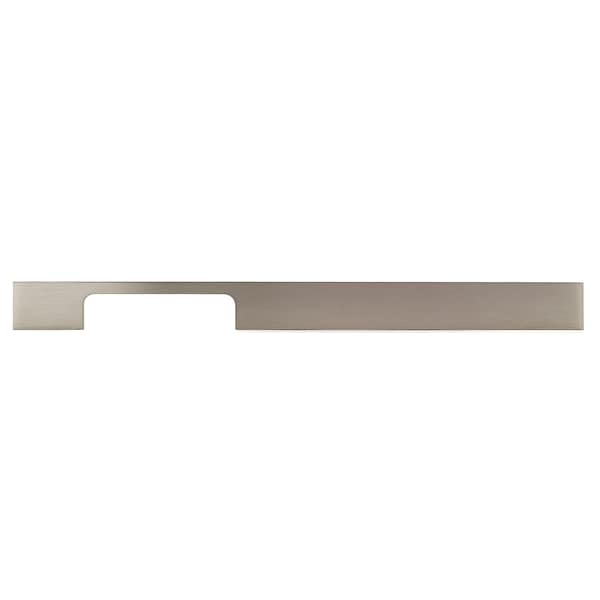 Richelieu 10-1/16 in. (256 mm) Center-to-Center Brushed Nickel Contemporary Drawer Pull - BP720256195