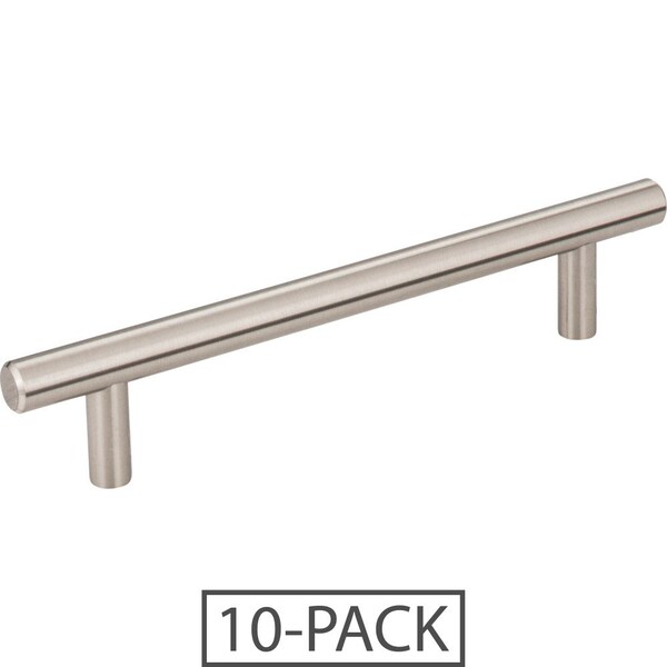 Elements By Hardware Resources 128 mm Center-to-Center Satin Nickel Naples Cabinet Bar Pull,  - 176SN-10