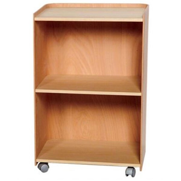 Whitehaus Collection 21.75 in. Aeri wood cart with three shelves and casters- Natural- Birchwood - AECA55N
