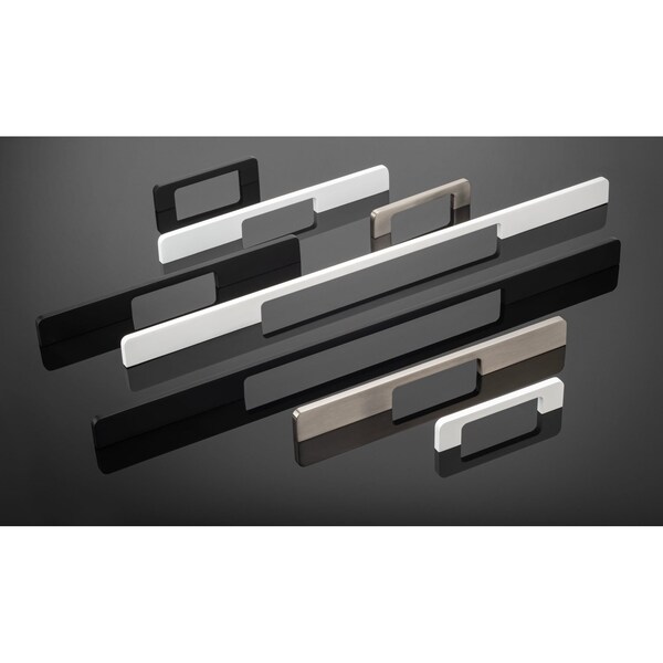 Richelieu 3 3/4-inch to 5 1/16-inch (96 mm to 128 mm) Center to Center White Contemporary Cabinet Pull - BP7309630