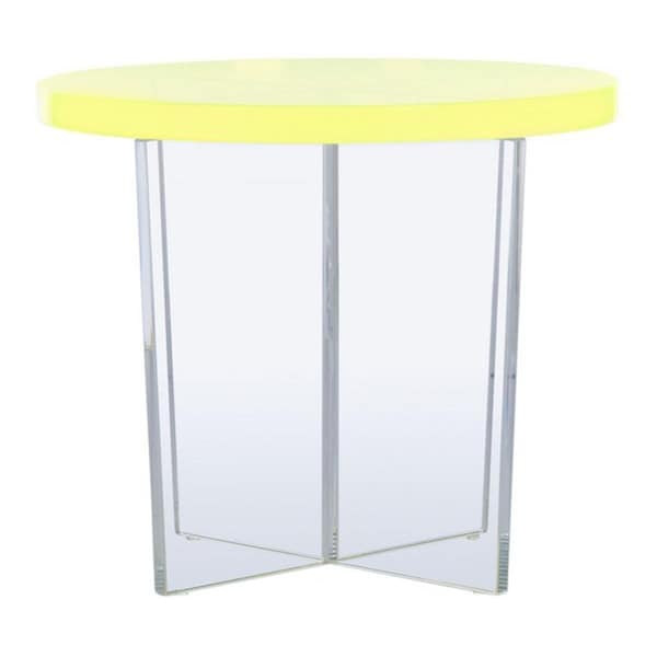 Safavieh Edwards Acryllic Accent Table, Neon Yellow - SFV3108C