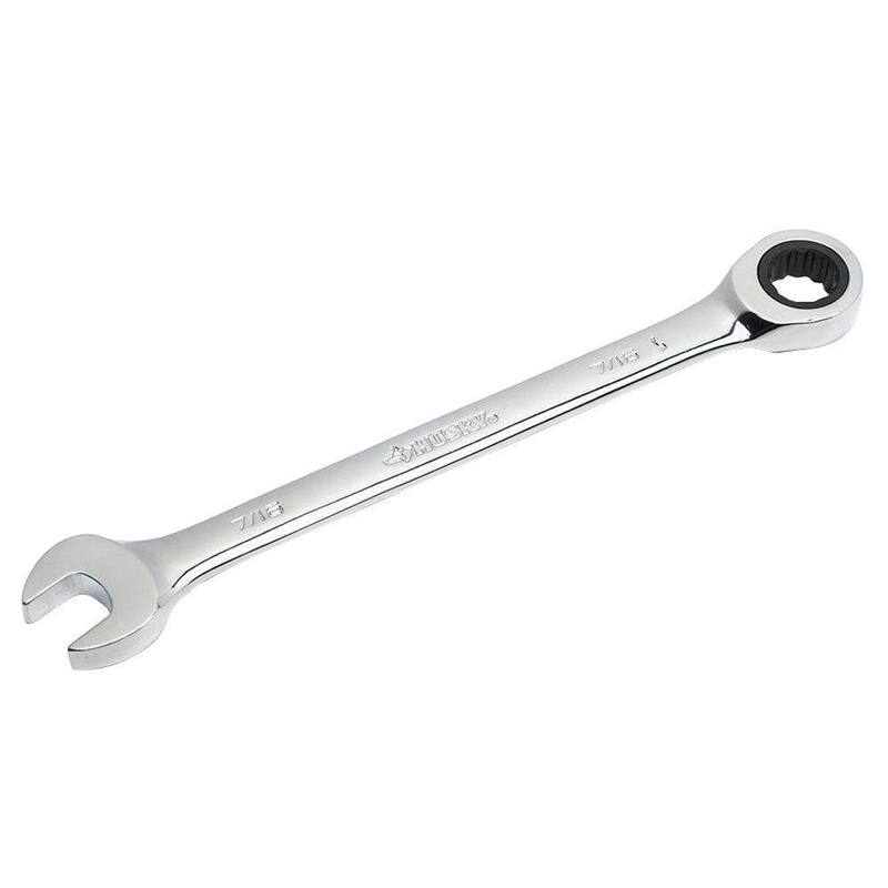 Husky 7/16 in. 12-Point SAE Ratcheting Combination Wrench - HRW716