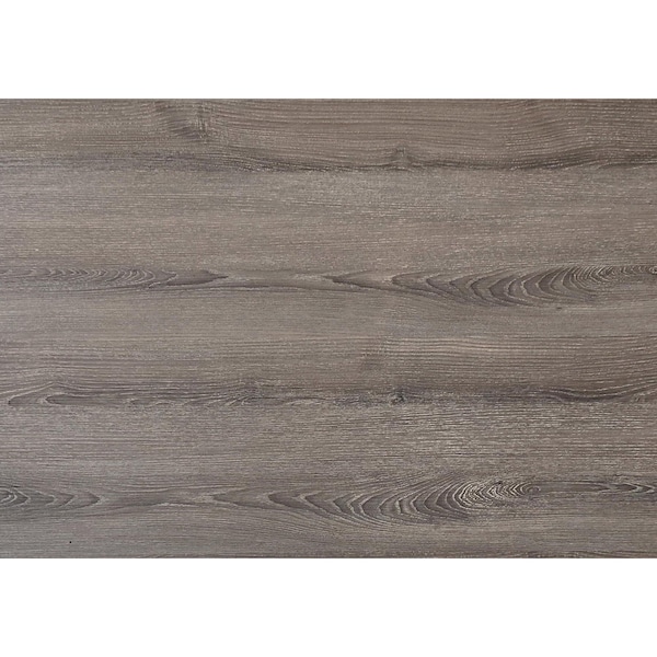 Homeroots 31.75 in. Dark Taupe Particle Board & Chrome Metal Accent Table - 333156