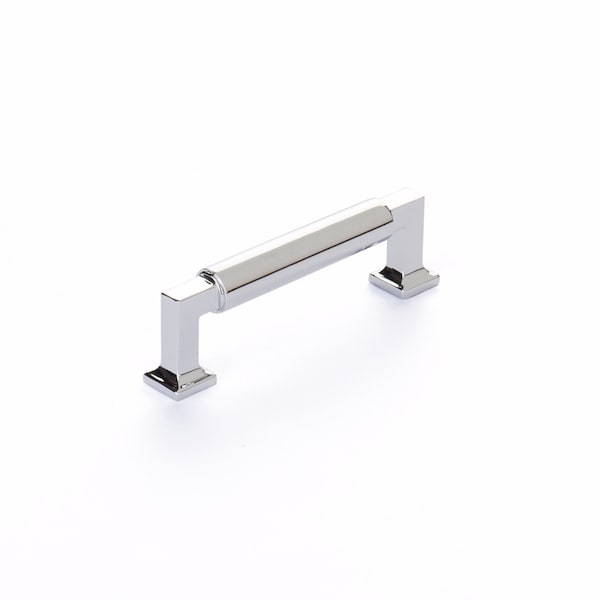 Schaub 3-1/2in Center to Center Haniburton Cabinet Pull Polished Chrome Finish - 477-26