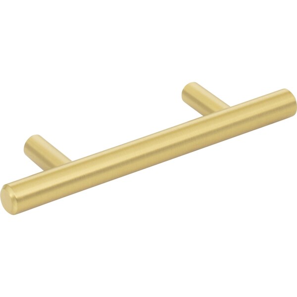 Elements By Hardware Resources 3" Center-to-Center Brushed Gold Naples Cabinet Bar Pull - 136BG