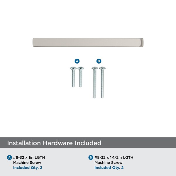 Amerock Cyprus 3 in 76 mm Center-to-Center Satin Nickel Cabinet Pull - BP26201G10