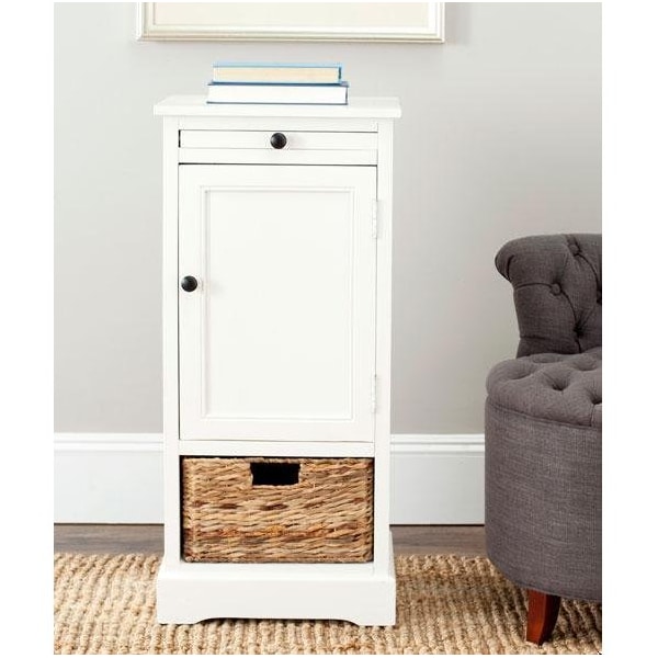 Safavieh Randy Tall Storage Unit - Distressed Cream - AMH5703C