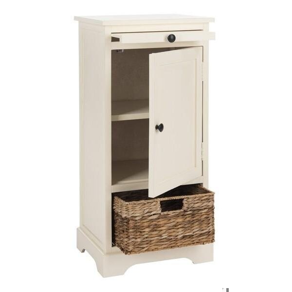 Safavieh Randy Tall Storage Unit - Distressed Cream - AMH5703C