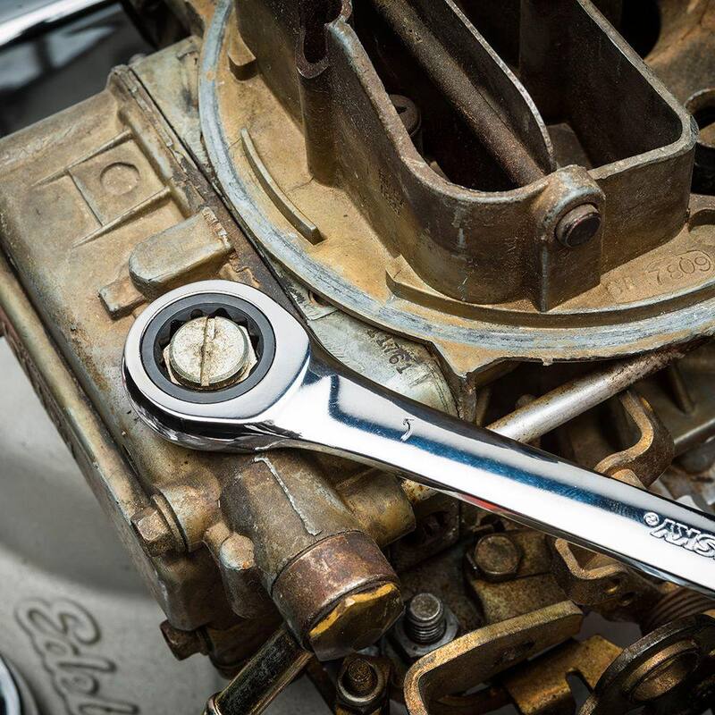 Husky 7/8 in. 12-Point SAE Ratcheting Combination Wrench - HRW78